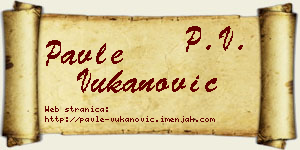 Pavle Vukanović vizit kartica